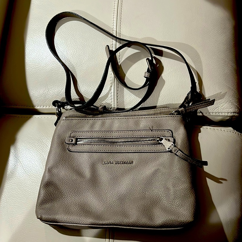 Dana Buckman, Gray Crossbody leather bag.